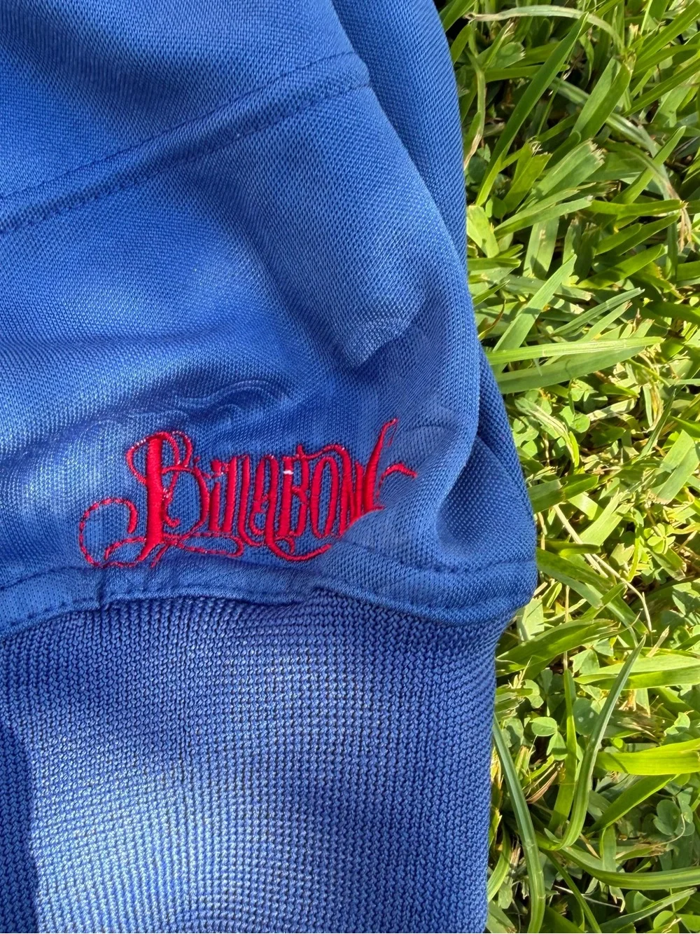 Y2K Billabong Blue and Red Lightweight Zip-Up Jacket